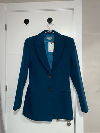 Traje ASOS azul petróleo dos piezas