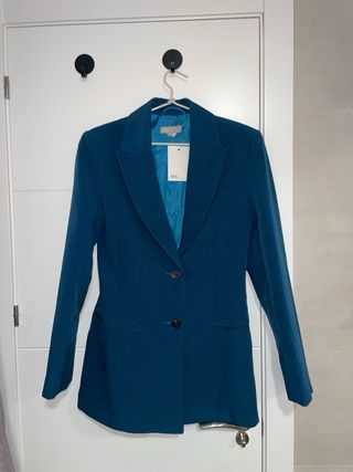 Traje ASOS azul petróleo dos piezas