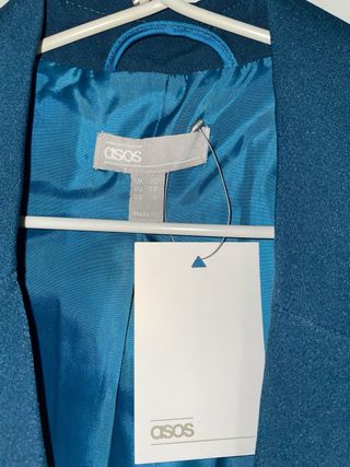 Traje ASOS azul petróleo dos piezas