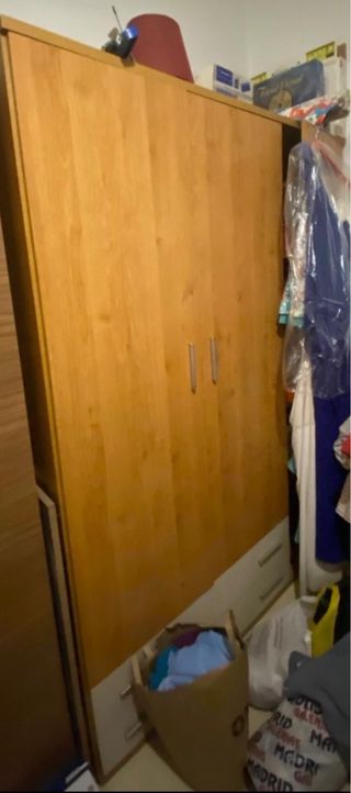 Armario de conglomerado con 2 cajones