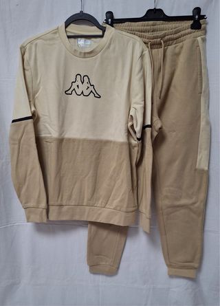 Chándal Kappa Hombre Beige/Marrón