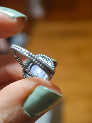 Anillo Plata con Piedra Morada