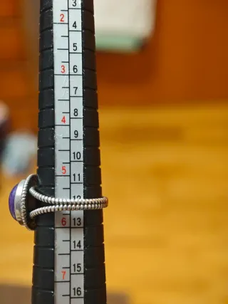 Anillo Plata con Piedra Morada