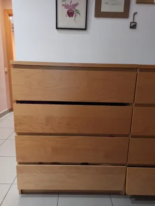 2 Cajoneras IKEA MALM Madera