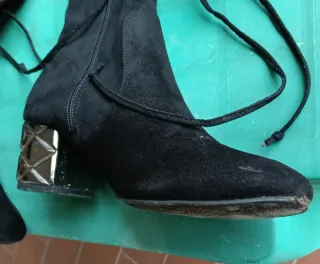 Stivali donna neri tacco geometrico