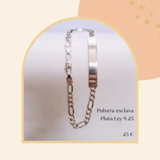 Pulsera esclava Plata Ley 9.25