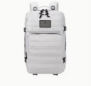 Mochila Táctica 50L Blanca + 2 Parches