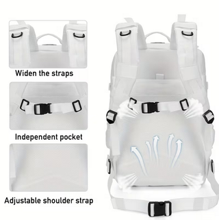 Mochila Táctica 50L Blanca + 2 Parches