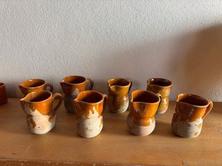 Set 8 jarras barro