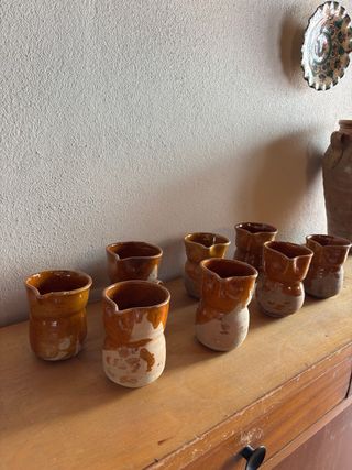 Set 8 jarras barro