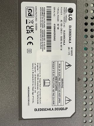 Pack de placas y Placa Main LG OLED65C44LA