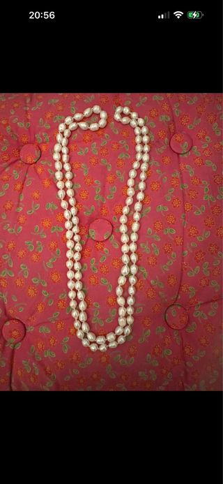 Collar largo perlas barrocas