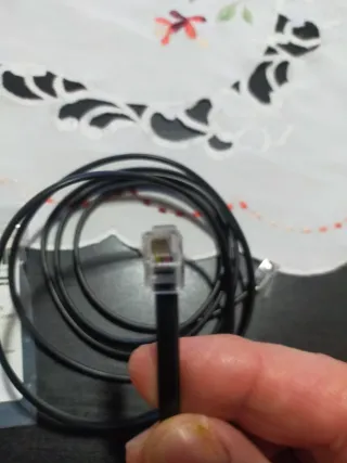 Cable Teléfono RJ9-RJ9 Negro 1.5m