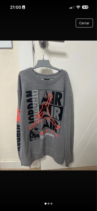 Sudadera Jordan Gris y Roja