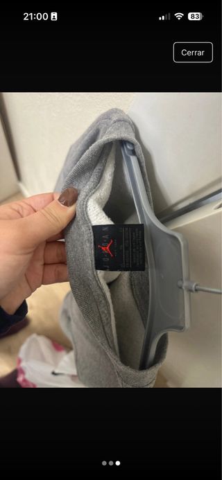 Sudadera Jordan Gris y Roja