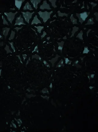 Chaqueta calada negra talla única