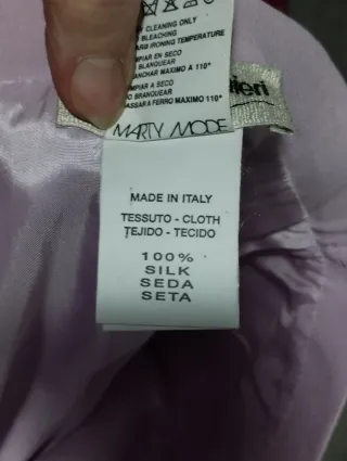 Conjunto blusa y falda señora lila/rosa