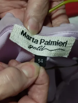 Conjunto blusa y falda señora lila/rosa