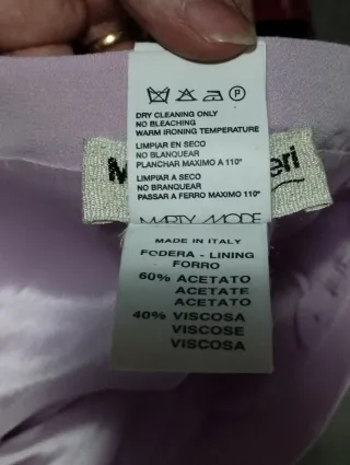 Conjunto blusa y falda señora lila/rosa