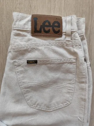 Pantalón vaquero Lee de color blanco