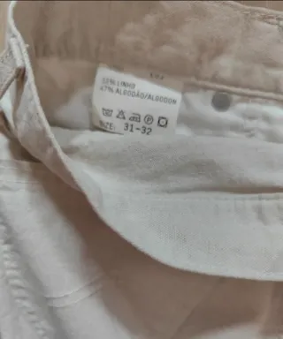 Pantalón vaquero Lee de color blanco