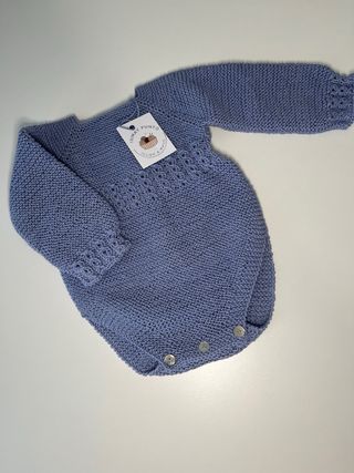 Conjunto bebé tejido azul