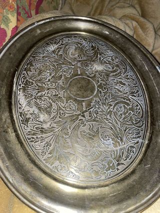 Vassoio in ottone decorato 40cm