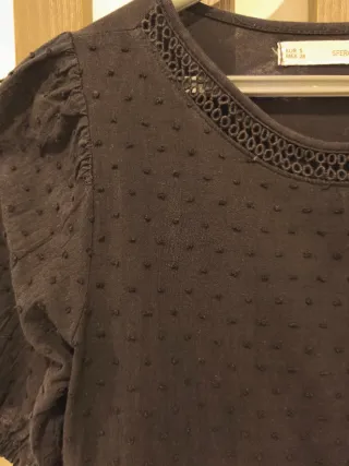 Vestido negro con volantes talla L