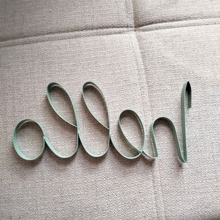 Decoración Hello Metal Verde