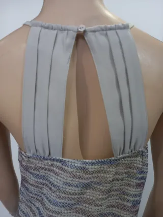 Vestido See U Soon azul y plateado