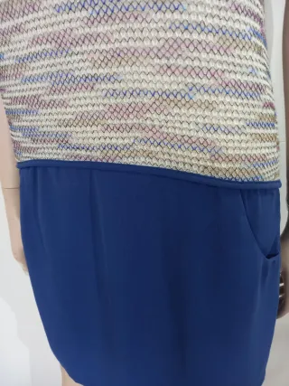 Vestido See U Soon azul y plateado