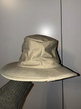 Sombrero bucket beige algodón talla 58 ala ancha