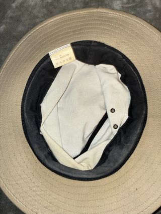 Sombrero bucket beige algodón talla 58 ala ancha