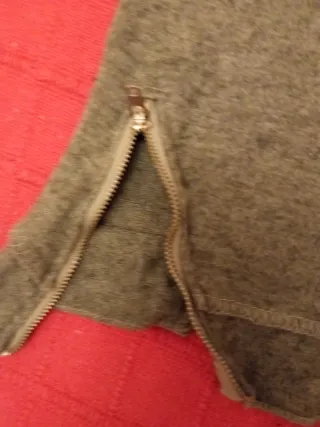 Jersey mujer gris con cremalleras