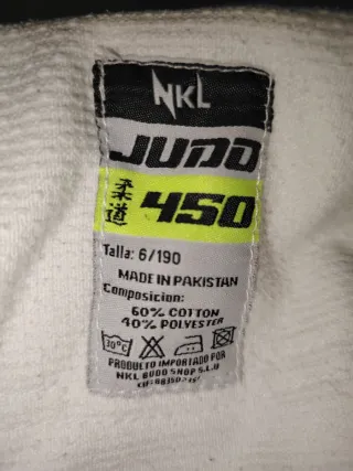 Judogi 190 cm con cinturones blanco y amarillo