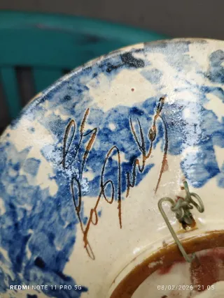 2 ANTIGUOS PLATOS CERAMICA DECORATIVOS