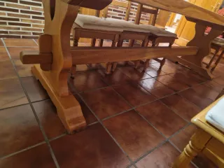 Mesa de txoko de madera