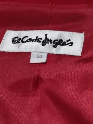 Traje Chaqueta y Pantalón El Corte Inglés Rojo