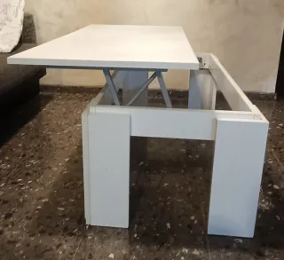 Mesa centro extensible blanca