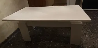 Mesa centro extensible blanca