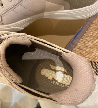 Zapatillas Skechers Beige/Gris Talla 38