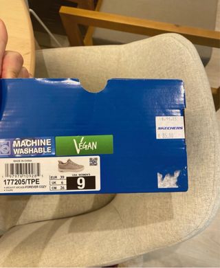 Zapatillas Skechers Beige/Gris Talla 38