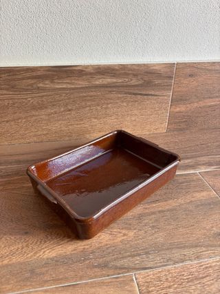 Cazuela Rectangular Barro Marrón