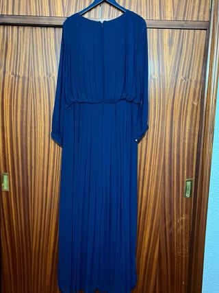 Vestido de fiesta gasa azul