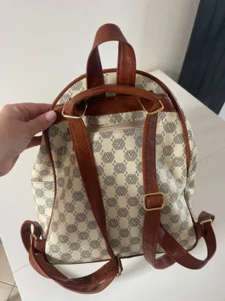 Zaino donna V beige e marrone