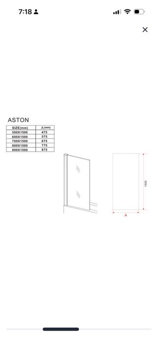 Mampara de Bañera Fija 150x80