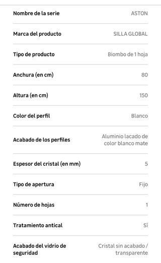 Mampara de Bañera Fija 150x80