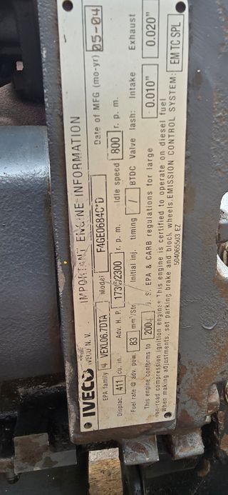 MOTOR IVECO 175 CV - F4GE0684C*D