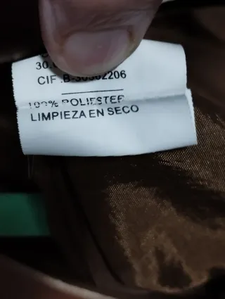 Vestido fiesta marrón y dorado