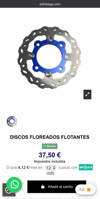 Disco de freno floreado flotante de  190mm